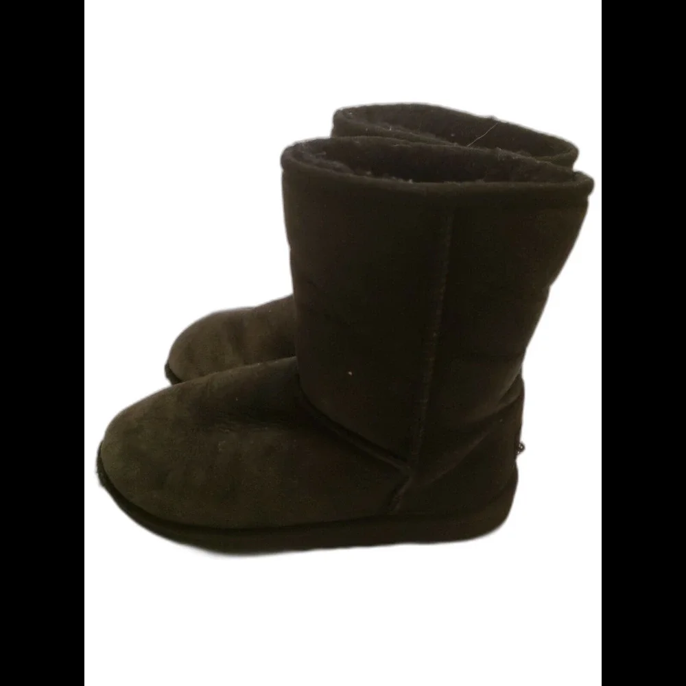 UGG Black Suede Sheepskin Lining Boot SN 5251 Shoes Size 4